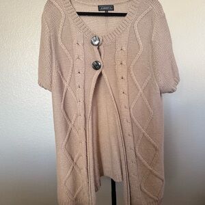 Elementz Light Tan Cable Knit Cardigan